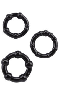 Stay Hard Rings 3-pack Svart -  för unisex